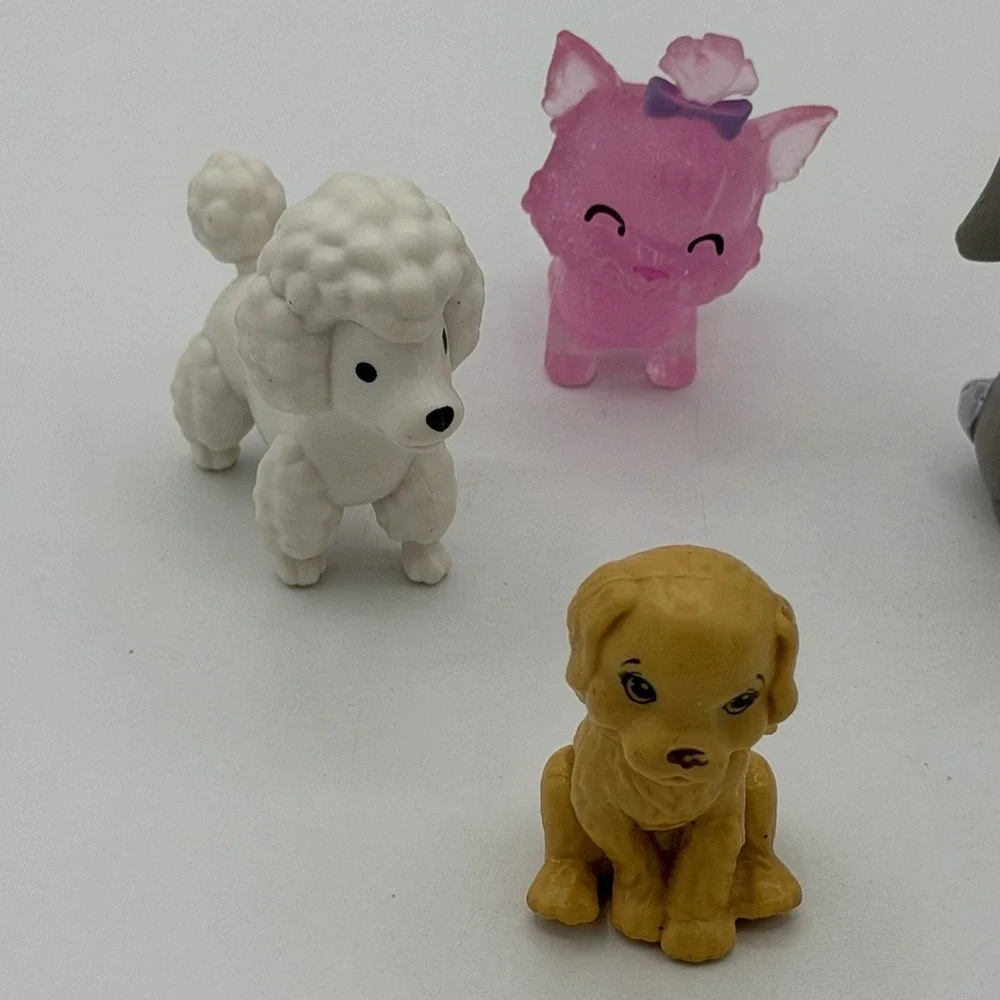Barbie Pets Lot of 4 Authentic Mini Animal Figures Poodle Puppy Bunny Set